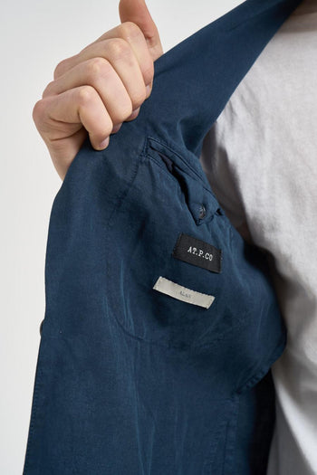 Giacca uomo in cotone blu - 8