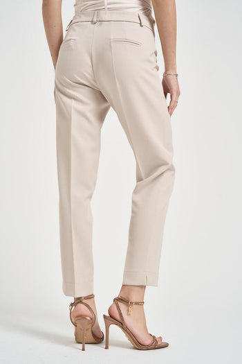 Pantalone donna a sigaretta sabbia - 4
