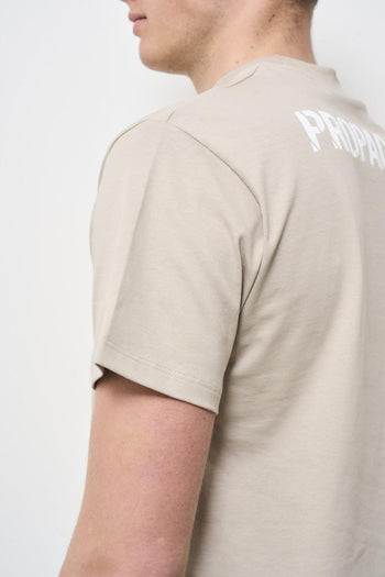 T-shirt uomo girocollo beige - 4