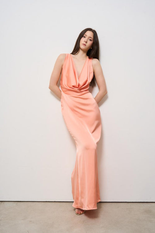 Abito donna lungo Lolita rosa salmone