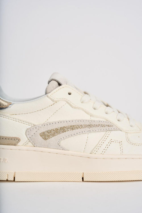 Sneakers donna Torneo bianche e oro - 2