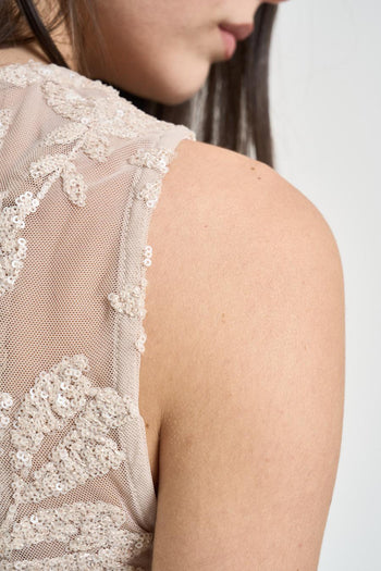 Top donna in pizzo burro - 5