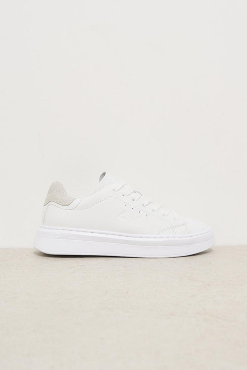 Sneakers donna bianca e argento