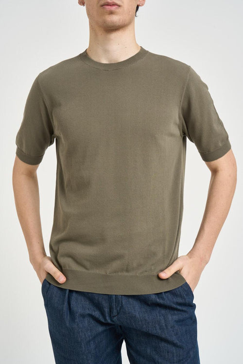 T-shirt uomo in maglia verde
