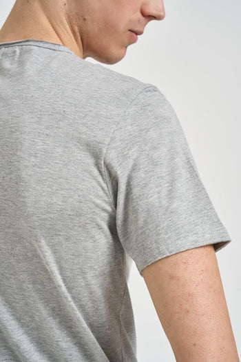 T-shirt uomo girocollo grigio chiaro - 4