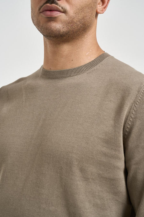 Maglia uomo girocollo tortora - 2