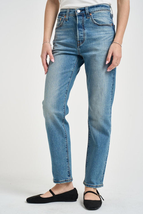 Jeans donna 501 cropped in denim medio - 2