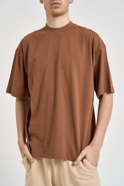 T-shirt uomo girocollo marrone