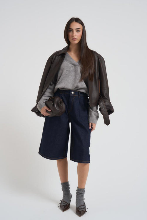 Bermuda donna Fresia-2 denim - 2