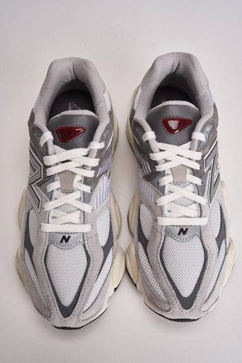 Sneakers uomo 9060 bianche e grigie - 6