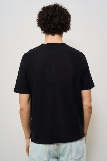 T-shirt uomo girocollo nero - 4