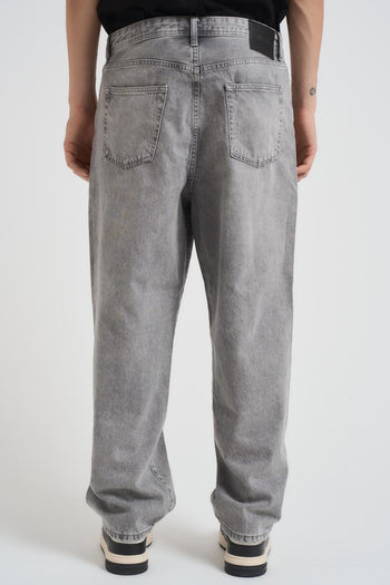 Jeans uomo baggy denim grigio - 3