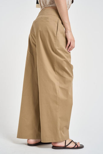 Pantalone donna carrot fit cammello - 4