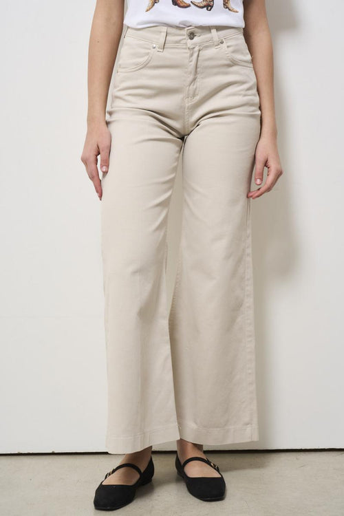 Women's Jeans in Beige Denim