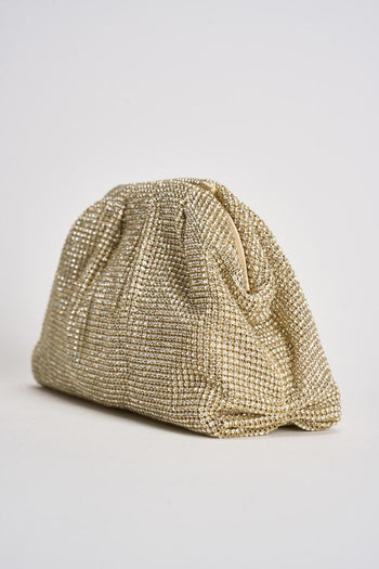 Pochette donna con strass oro - 3