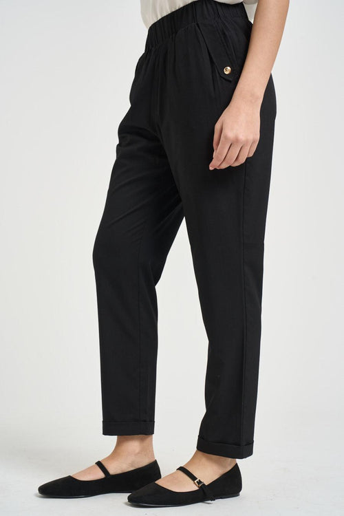 Pantalone donna tuta nero - 2