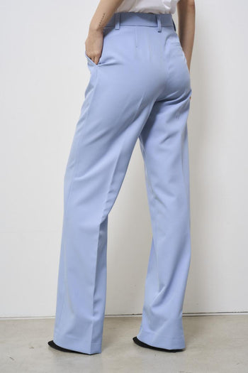 Elegant light blue women's trousers - 3