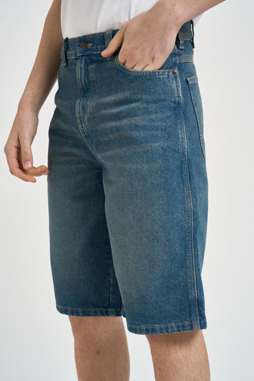 Bermuda uomo in denim scuro - 2