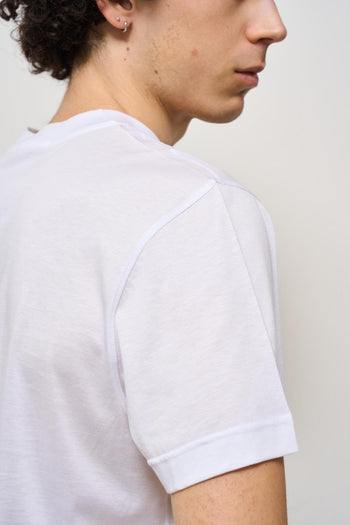 T-shirt uomo girocollo bianca - 4