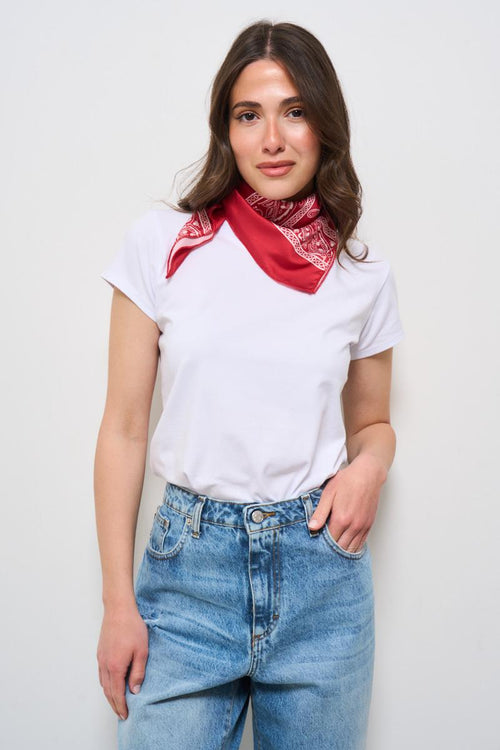 T-shirt donna girocollo bianca