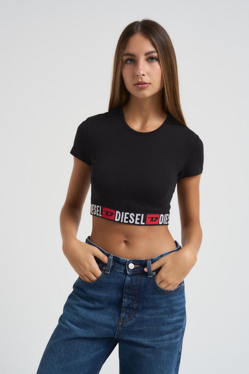 Top donna cropped Irma-d-core nero