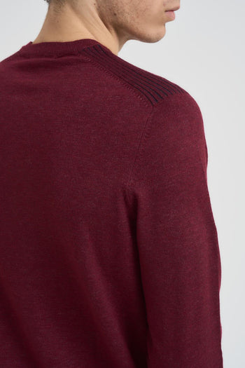 Maglia uomo girocollo bordeaux - 4