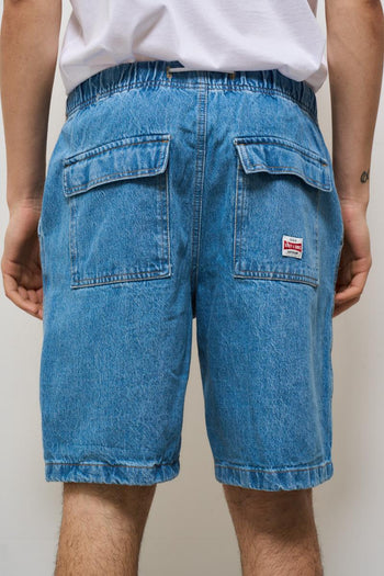 Bermuda uomo in denim medio - 4