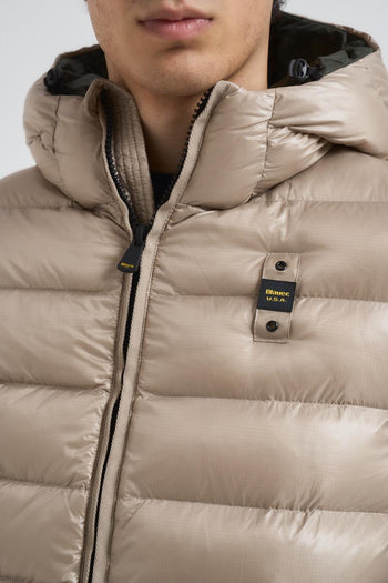 Piumino uomo trapuntato beige - 5