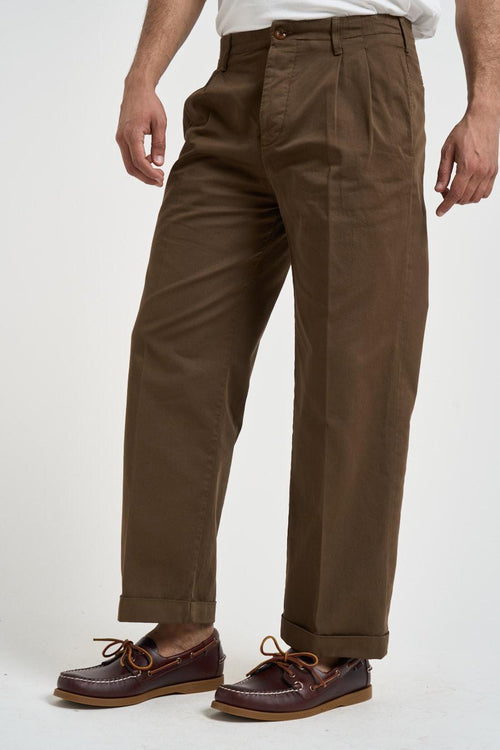 Pantalone uomo gamba dritta marrone