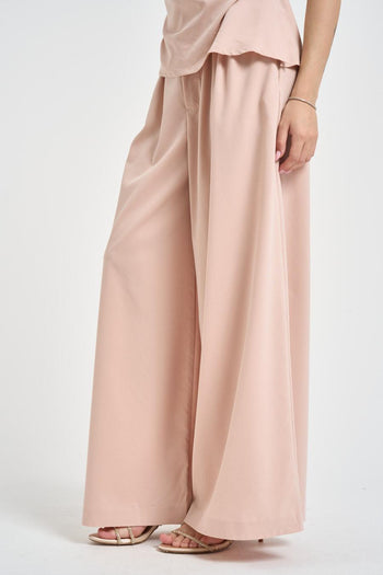 Abito con blusa e pantalone rosa cipria - 7