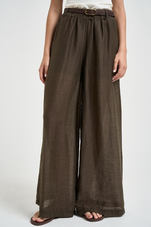 Pantalone donna satinato testa di moro