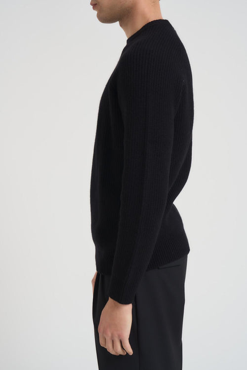 Maglia uomo girocollo nera - 2