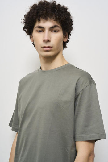 T-shirt uomo girocollo verde salvia - 3