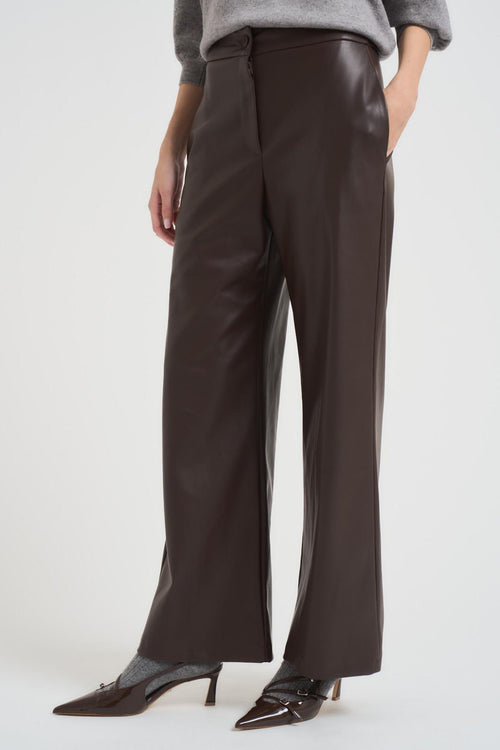 Pantalone ecopelle donna moro - 2