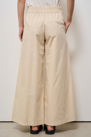 Pantalone donna a palazzo panna - 5