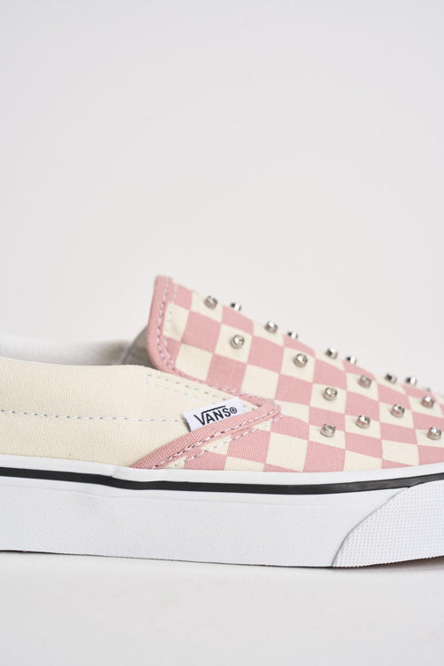 Sneakers donna Classic slip-on scacchi rosa - 2
