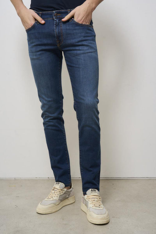 Jeans uomo skinny denim scuro - 2