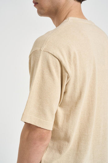 T-shirt uomo girocollo beige - 5