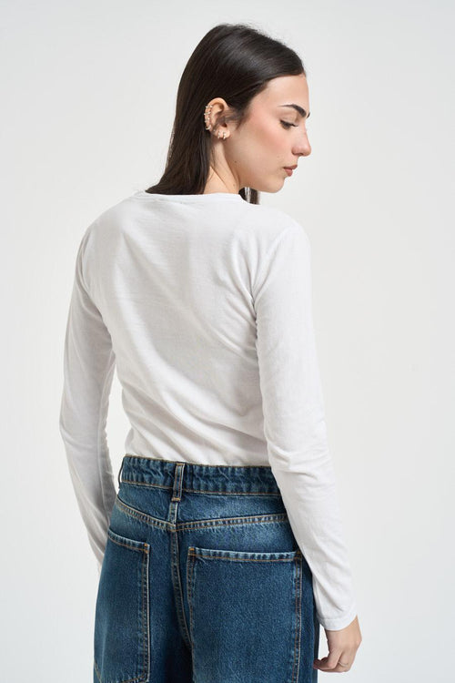 Maglia donna girocollo bianca - 2