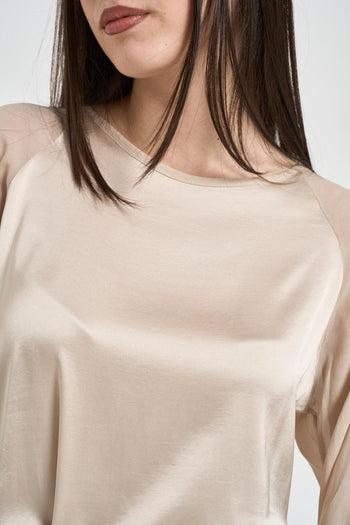 Blusa donna manica svasata avana - 3