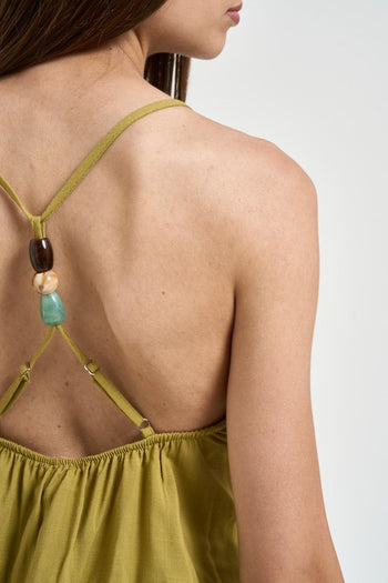 Top donna con scollo a V lime - 4
