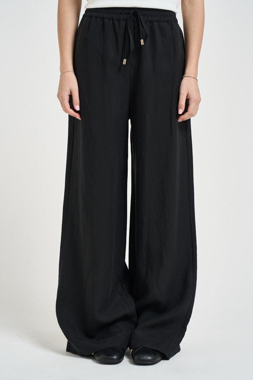 Pantalone donna fluido nero
