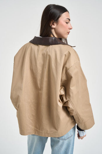 Giacca donna corta beige - 5