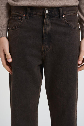 Jeans uomo relaxed fit marrone - 4