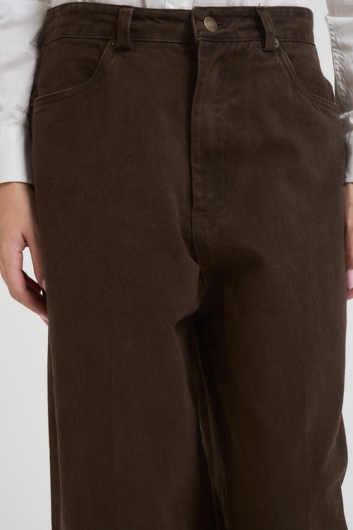 Jeans donna over fit moro - 2