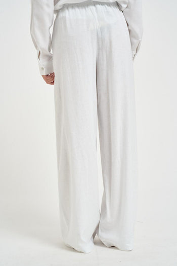 Pantalone donna fluido bianco - 3