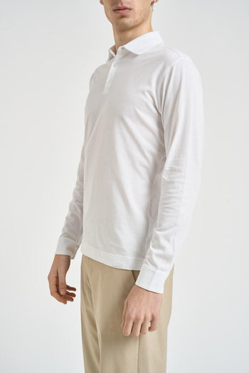 Polo uomo manica lunga bianca - 3