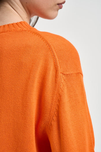 Maglia donna girocollo arancione - 4