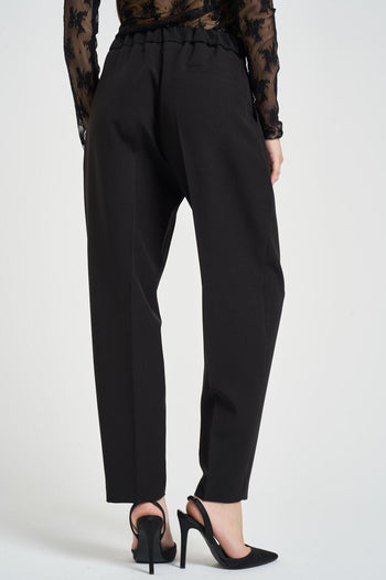 Pantalone donna barrel nero - 3