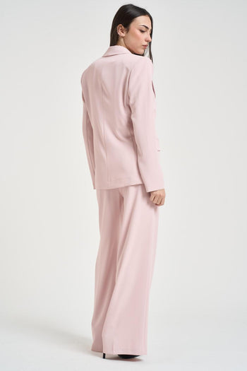 Abito donna monopetto rosa cipria - 5